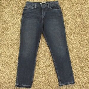 Hudson Jeans Women's 31 Dark Wash Holly High Rise Straight Leg Ankle Denim